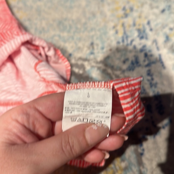 Old Navy coral striped tank - size L - Picture 3 of 3